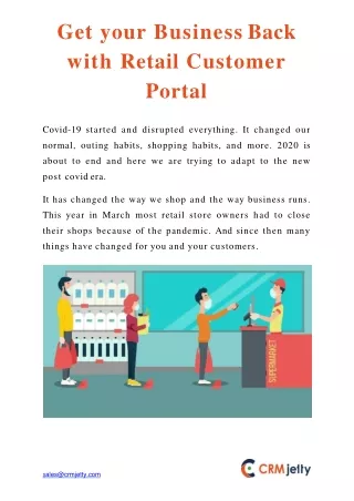 get your business back with retail customer portal