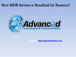 how mdr services is beneficial for business