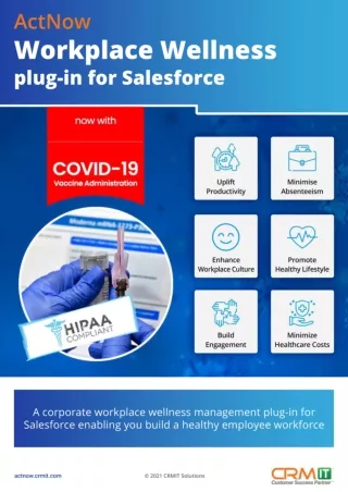 Corporate  Workplace Wellness & Vaccination Solution for Salesforce