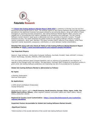 the global job costing software market report