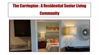 The Carrington : A Residential Senior Living Community