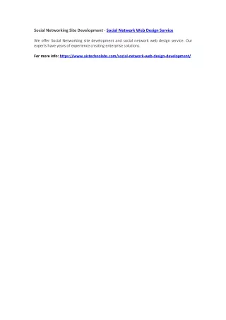 social networking site development social network