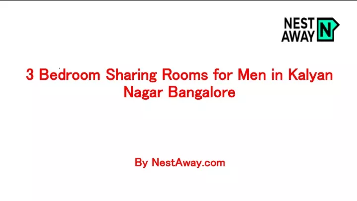 3 bedroom sharing rooms for men in kalyan nagar