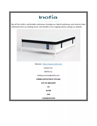 buy all the inofia s comfortable mattresses