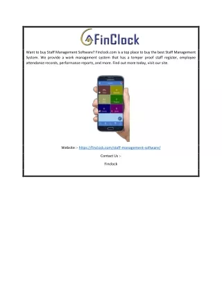 want to buy staff management software finclock
