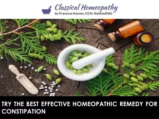 try the best effective homeopathic remedy