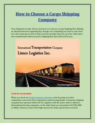 Choose the ultimate Shipping services to Nigeria at Limco Logisitics Inc.