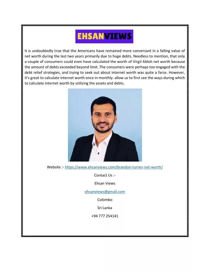 PPT - Alexander Gilkes Net Worth | Ehsanviews.com PowerPoint
