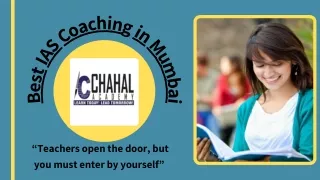 Best IAS Coaching in Mumbai - Chahal Academy
