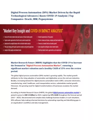 digital process automation dpa market driven