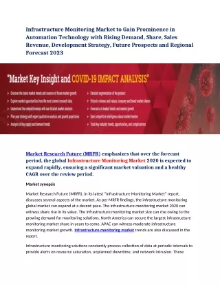 infrastructure monitoring market to gain