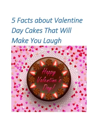 5 Facts about Valentine Day Cakes That Will Make You Laugh