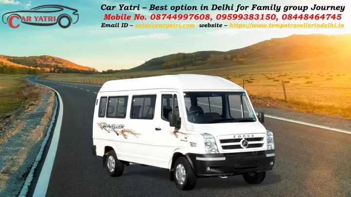 car yatri best option in delhi for family group