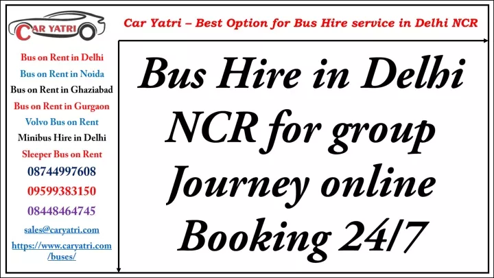 car yatri best option for bus hire service
