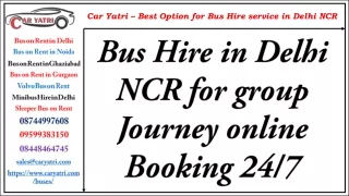 bus hire in delhi NCR