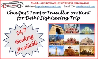 Tempo Traveller for Delhi sightseeing Trip