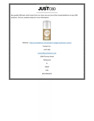 buy quality cbd pain relief cream from our store