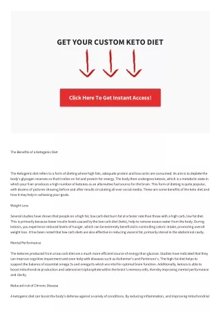 get your custom keto diet