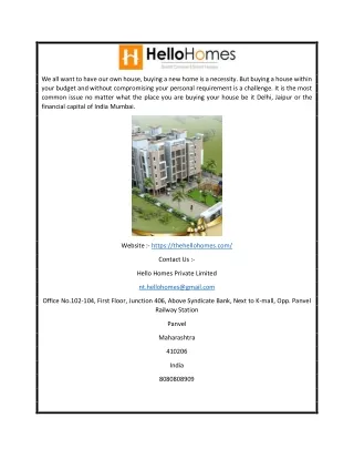 Properties in Navi Mumbai | Thehellohomes.com