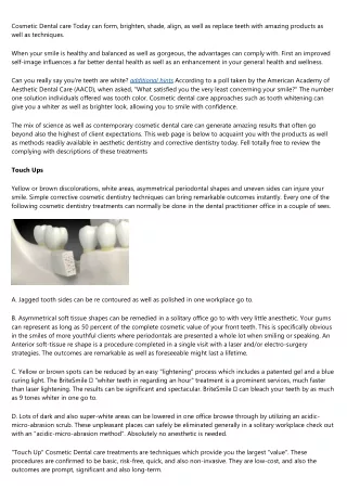 Aesthetic Dentistry Procedures