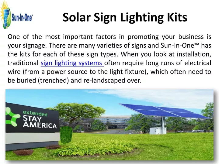 solar sign lighting kits