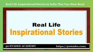 real life inspirational stories in india that