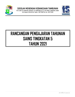 RPT SAINS TINGKATAN 5 KSSM 2021