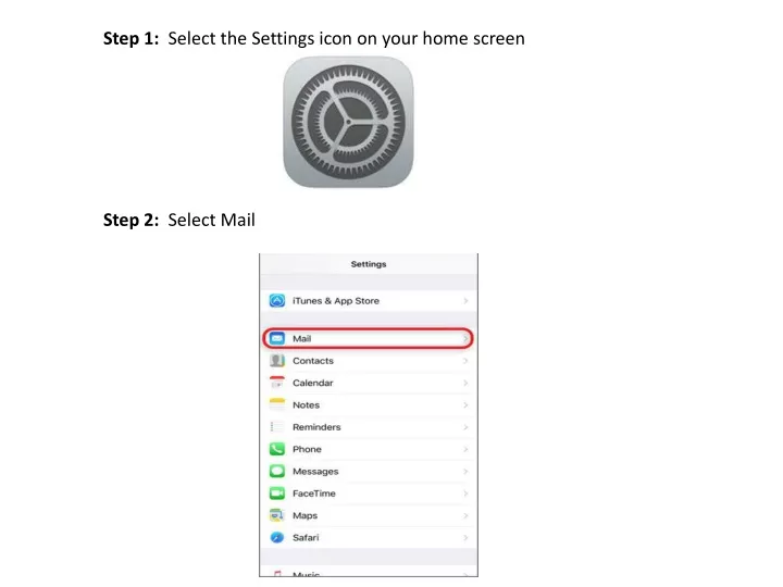 step 1 select the settings icon on your home