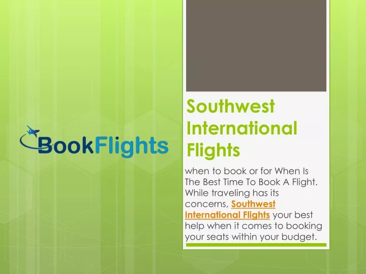 PPT - Southwest International Flights PowerPoint Presentation, Free ...