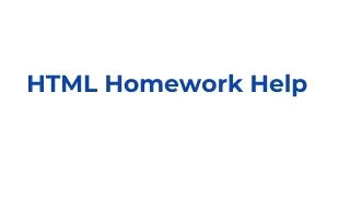 html homework help
