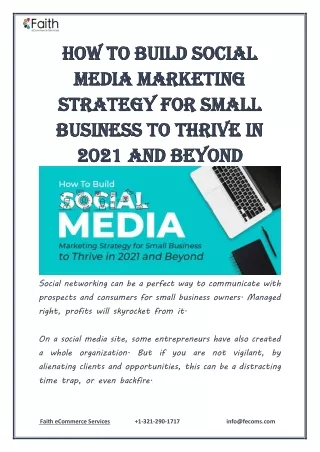 How To Build Social Media Marketing Strategy For Small Business To Thrive In 2021 And Beyond