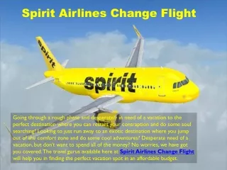 spirit airlines change flight