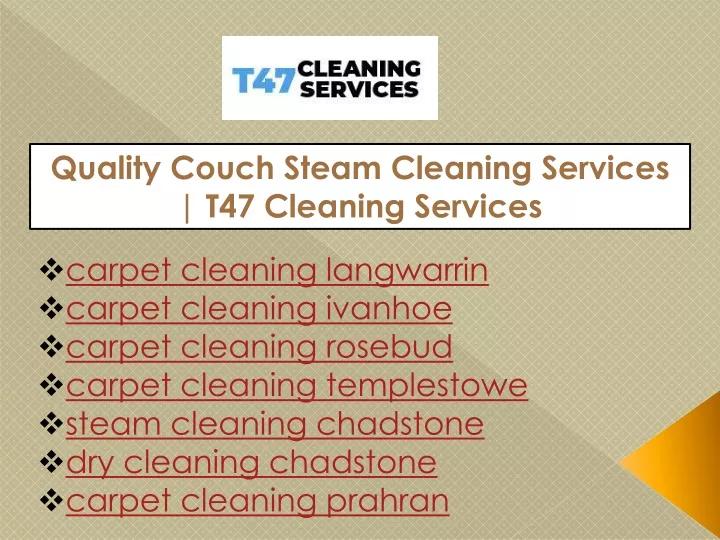 quality couch steam cleaning services