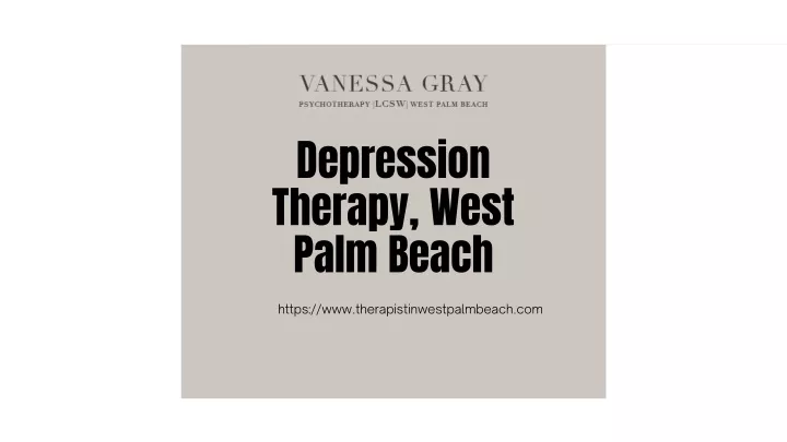 depression therapy west palm beach