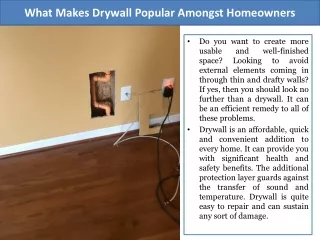 What Makes Drywall Popular Amongst Homeowners?