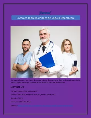 ent rate sobre los planes de seguro obamacare