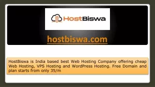 Best Web Hosting Company - HostBiswa