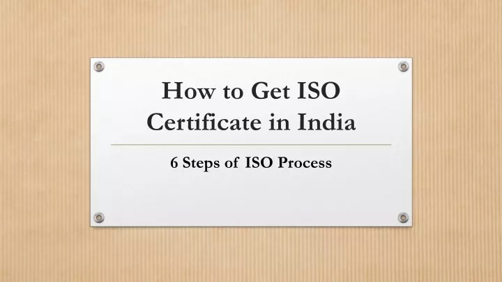 how to get iso certificate in india