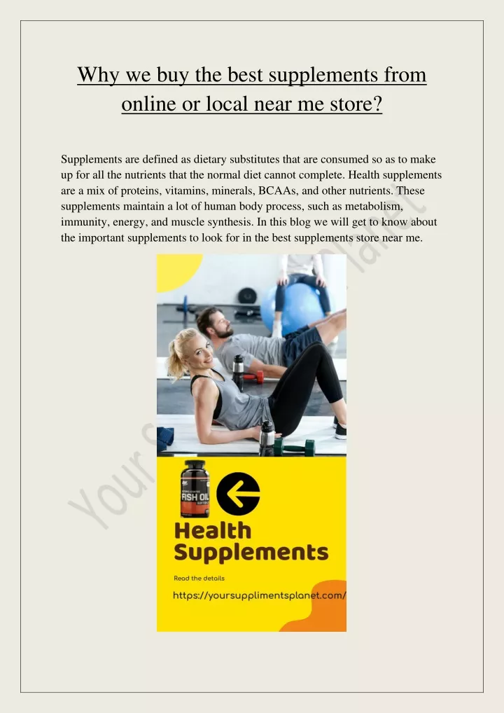 why we buy the best supplements from online