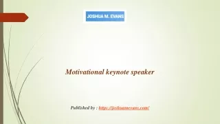 Motivational keynote speaker