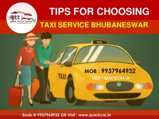 Tips for Choosing Taxi Service in Bhubaneswar