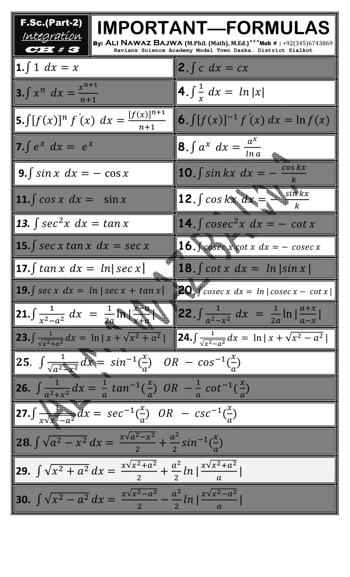 f sc part 2 integration integration integration