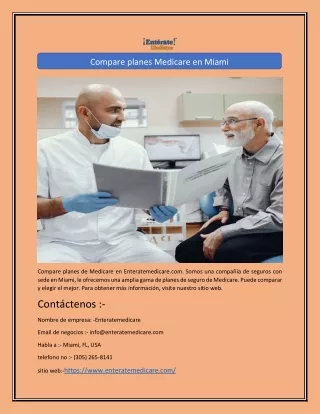 compare planes medicare en miami