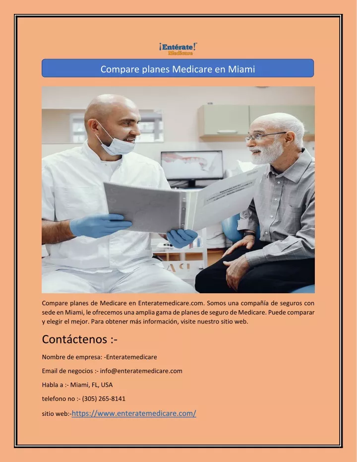 compare planes medicare en miami