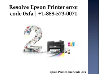 How to Fix Epson Printer Error Code 0xfa