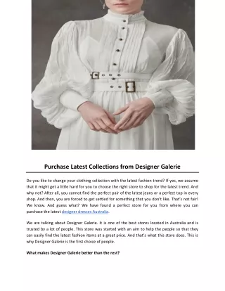 Purchase Latest Collections from Designer Galerie