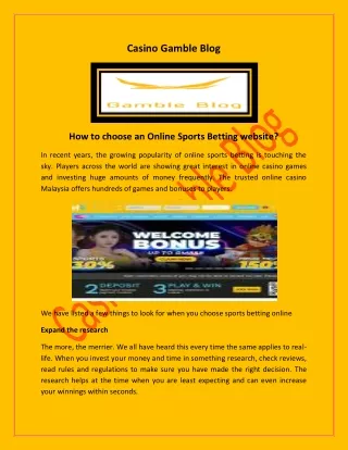 乐博, Online Betting Malaysia