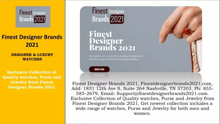 finest designer brands 2021