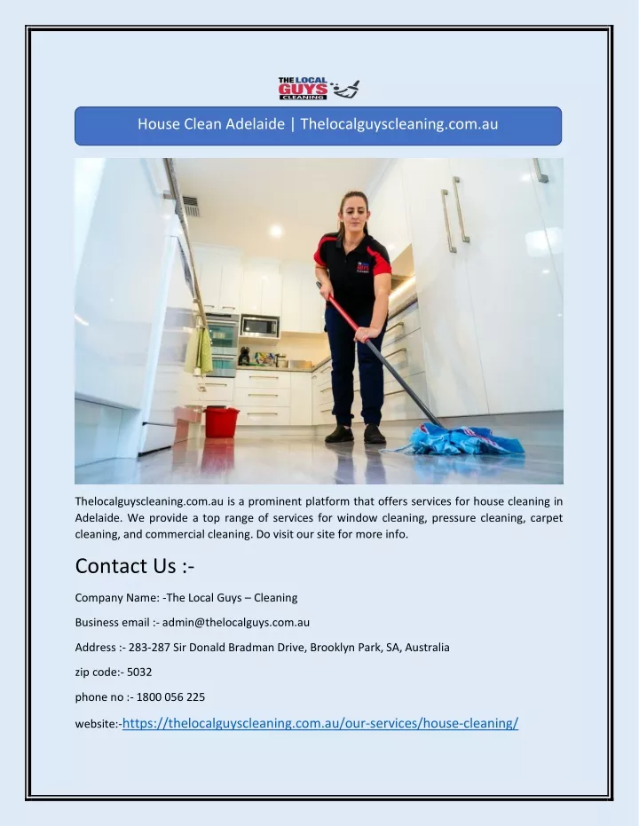 house clean adelaide thelocalguyscleaning com au