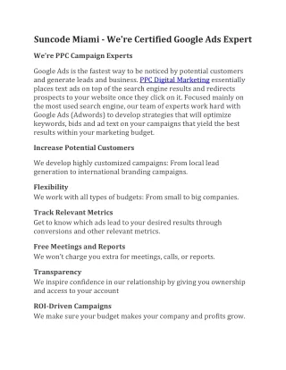 suncode miami we re certified google ads expert